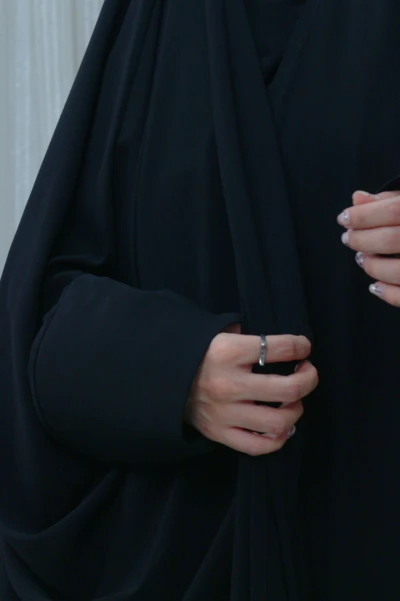 چادر بحرینی آستین کتی کرپ کره