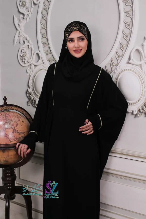 عبا زنانه آیلین (مغزی دوزی طلایی)