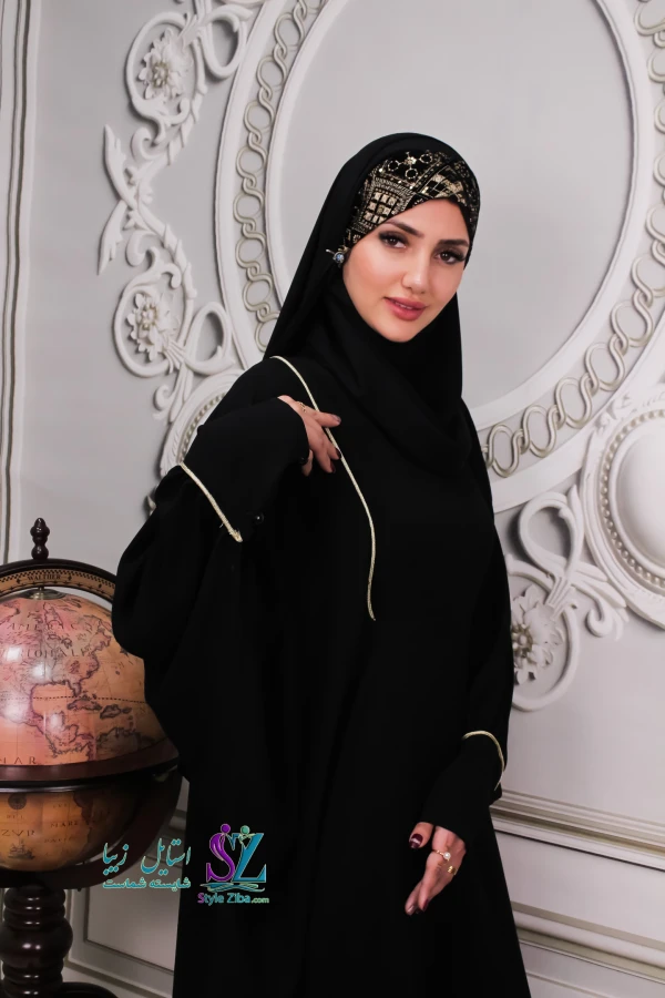 عبا زنانه آیلین (مغزی دوزی طلایی)