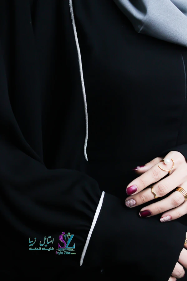 عبا زنانه آیلین (مغزی دوزی نقره ای)