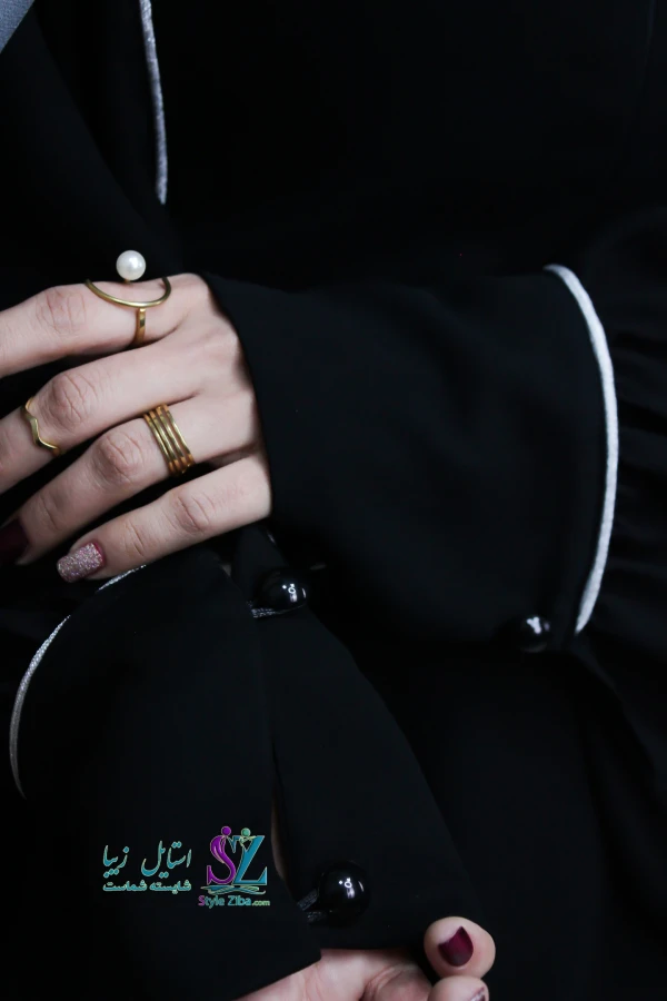 عبا زنانه آیلین (مغزی دوزی نقره ای)