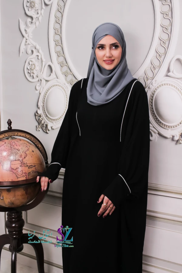 عبا زنانه آیلین (مغزی دوزی نقره ای)