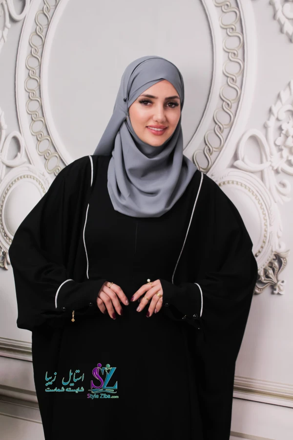 عبا زنانه آیلین (مغزی دوزی نقره ای)