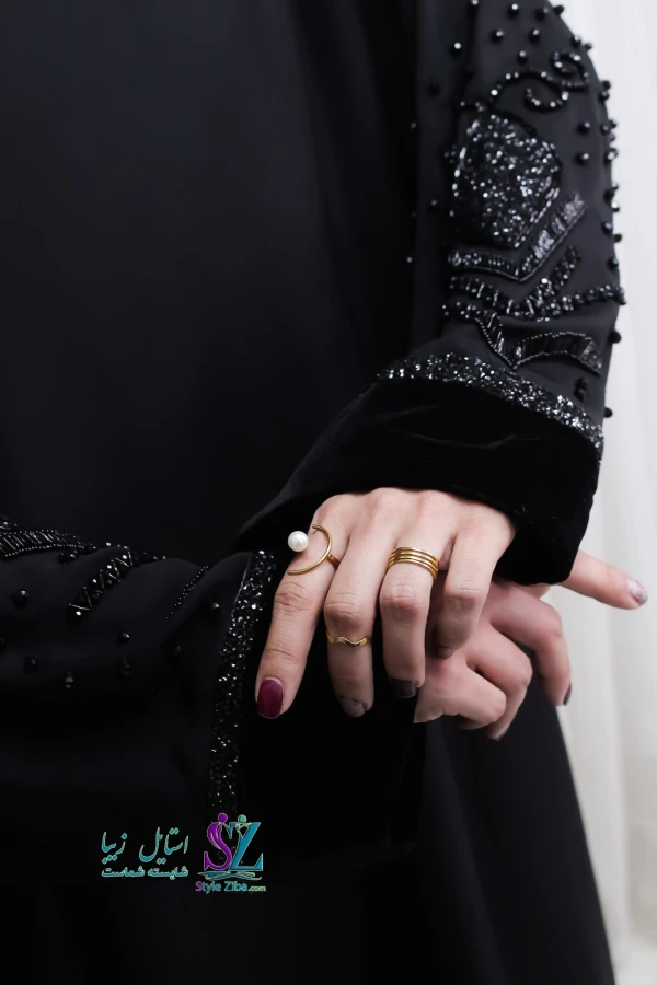 عبا زنانه جواهر دوزی ملورین