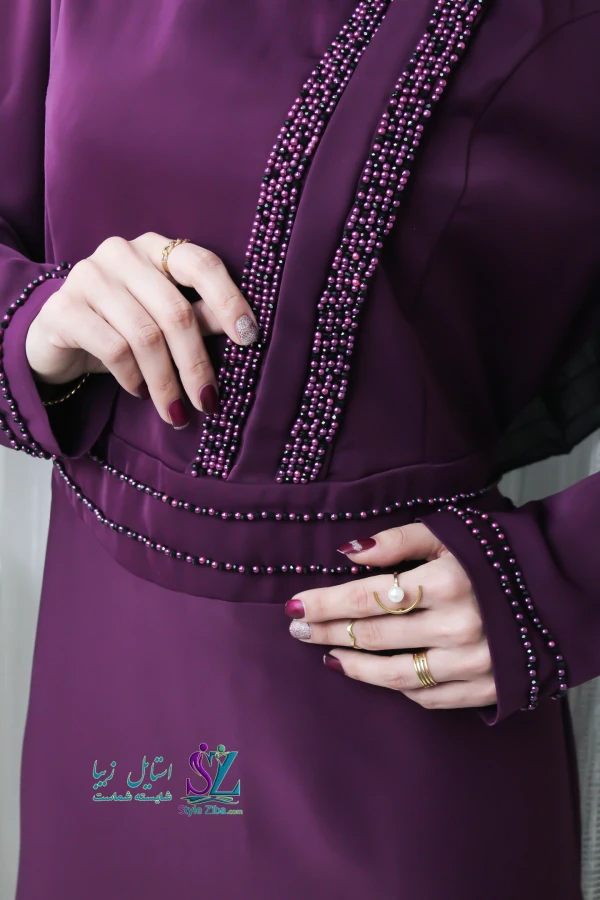 عبا عربی مجلسی مهرگل (بنفش)