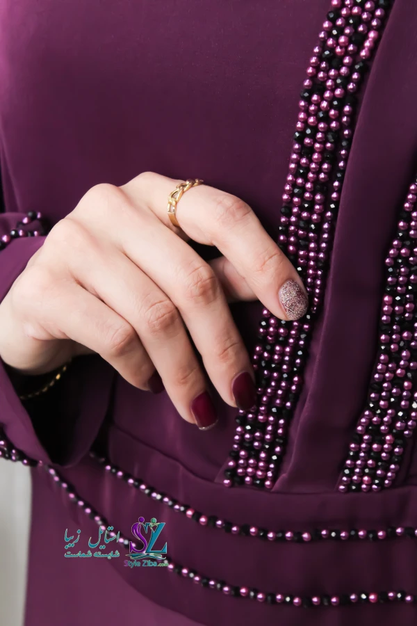 عبا عربی مجلسی مهرگل (بنفش)