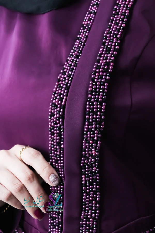 عبا عربی مجلسی مهرگل (بنفش)