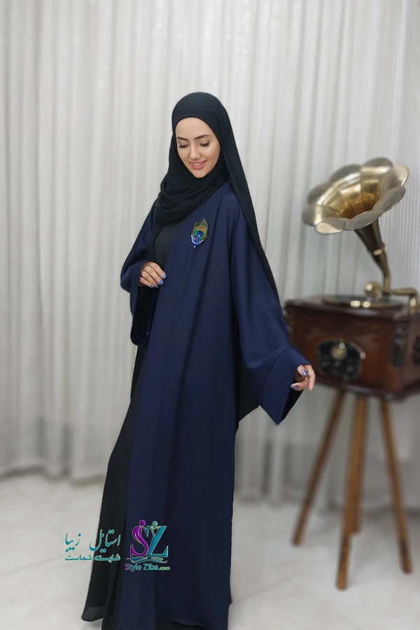 عبا عربی زنانه آنا (سورمه ای)