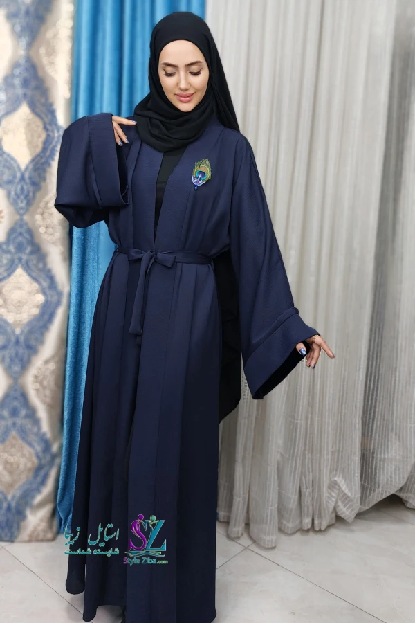 عبا عربی زنانه آنا (سورمه ای)