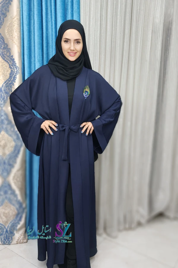 عبا عربی زنانه آنا (سورمه ای)