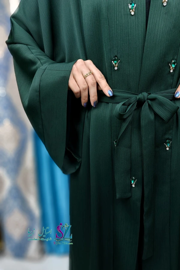 عبا زنانه مجلسی الیکا (سبز)