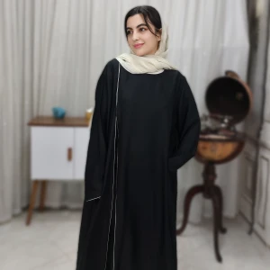 عبا زنانه مغزی دوزی کرم نهال