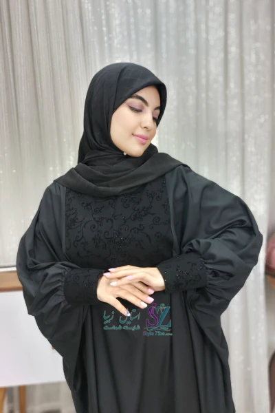 عبا زنانه پنل دار پرنیان