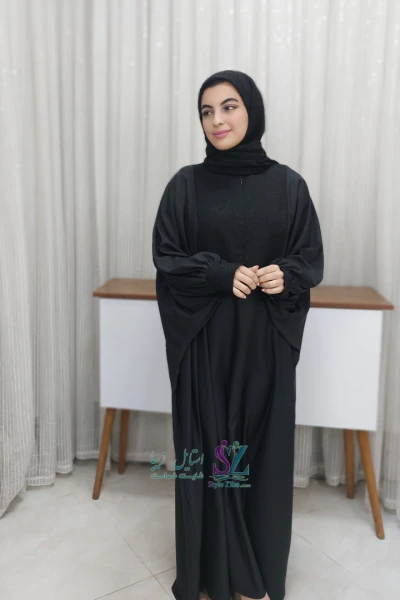 عبا زنانه پنل دار پرنیان