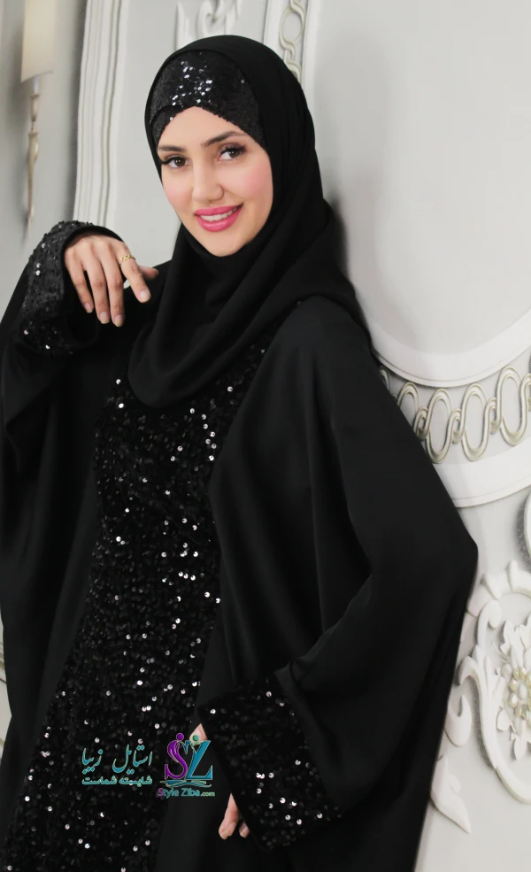 عبا زنانه پولک دوزی گلچهره