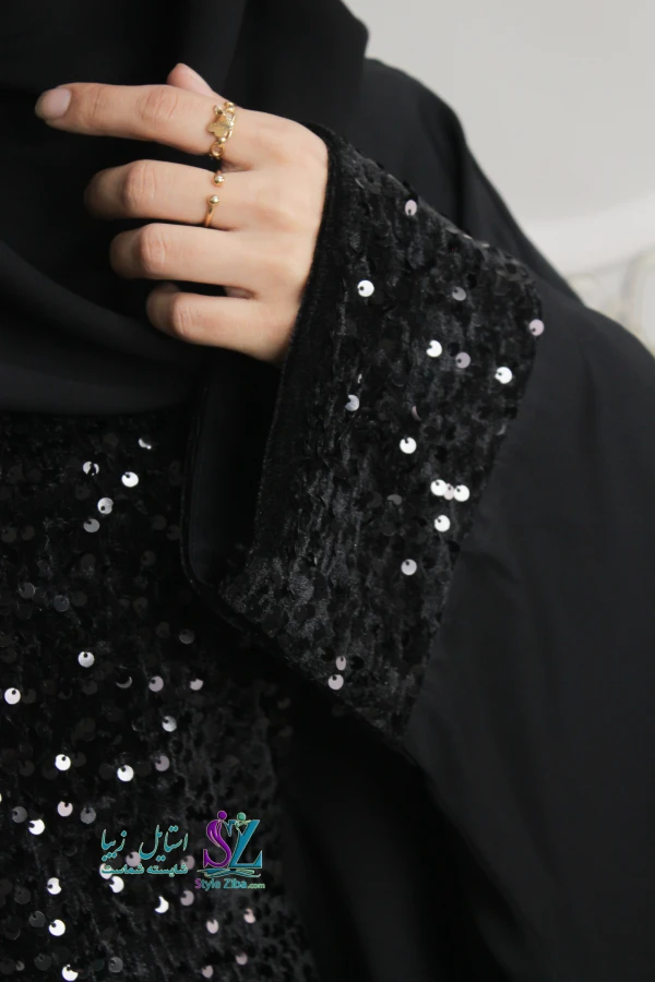 عبا زنانه پولک دوزی گلچهره