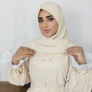 روسری مجلسی عروس رستا (کرم)