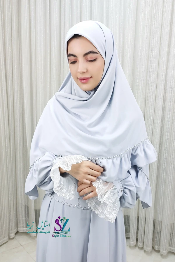 روسری عروس یثنا (آبی فیلی)