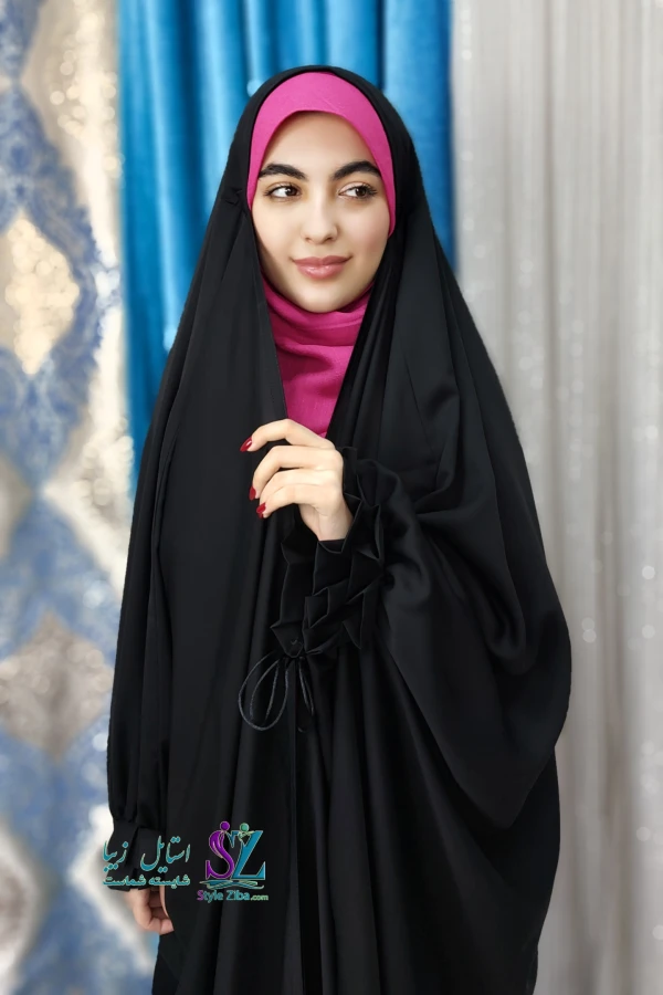 چادرعربی اصیل مچ پلیسه دوبل آسمان