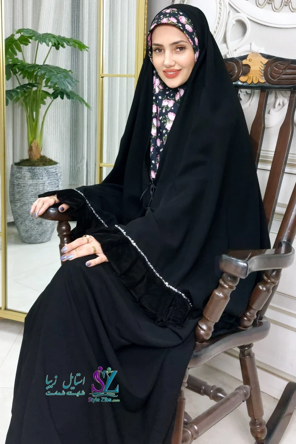 چادر جده مچ مخمل پلیسه ساحل