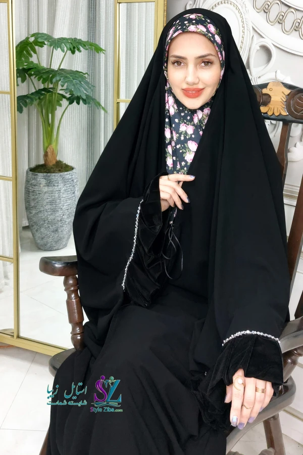 چادر جده مچ مخمل پلیسه ساحل