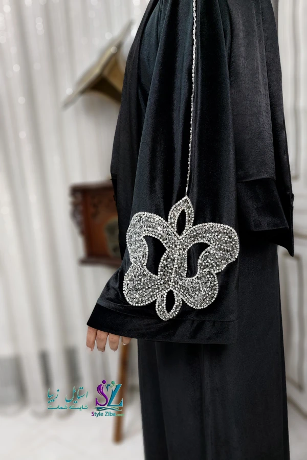 عبا زنانه مجلسی پروانه