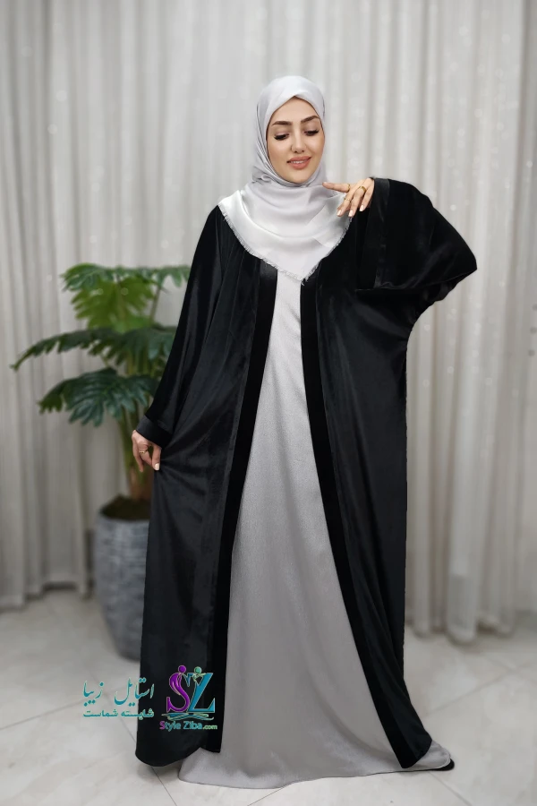 مانتو عبایی مخمل سروناز