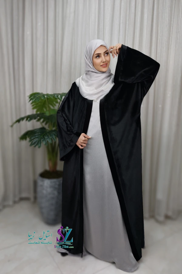 مانتو عبایی مخمل سروناز