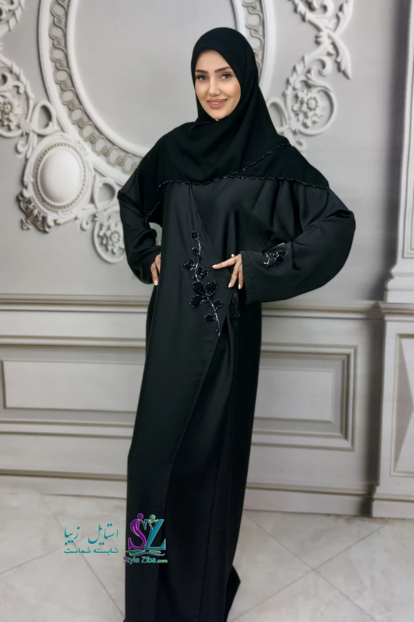 عبا زنانه مجلسی پردیس طرح4