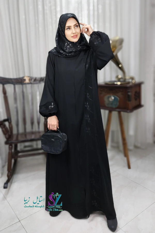 مانتو عبایی زیپ دار آراگل