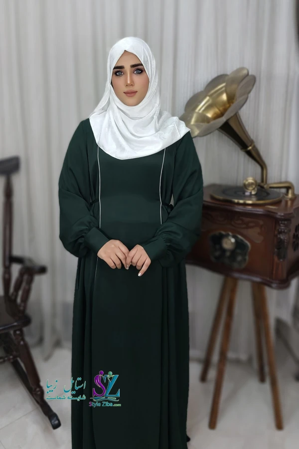 مانتو عبایی زنانه تبسم (زمردی)