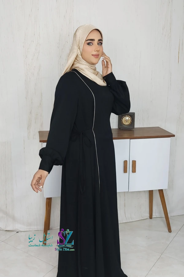 مانتو عبایی زنانه تبسم (مشکی)