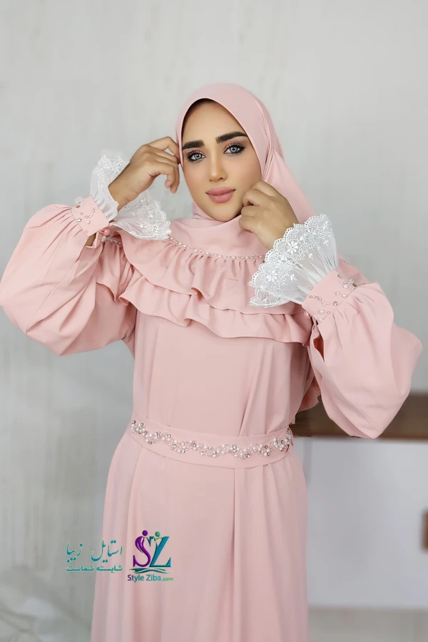 روسری عروس یثنا (گلبهی)