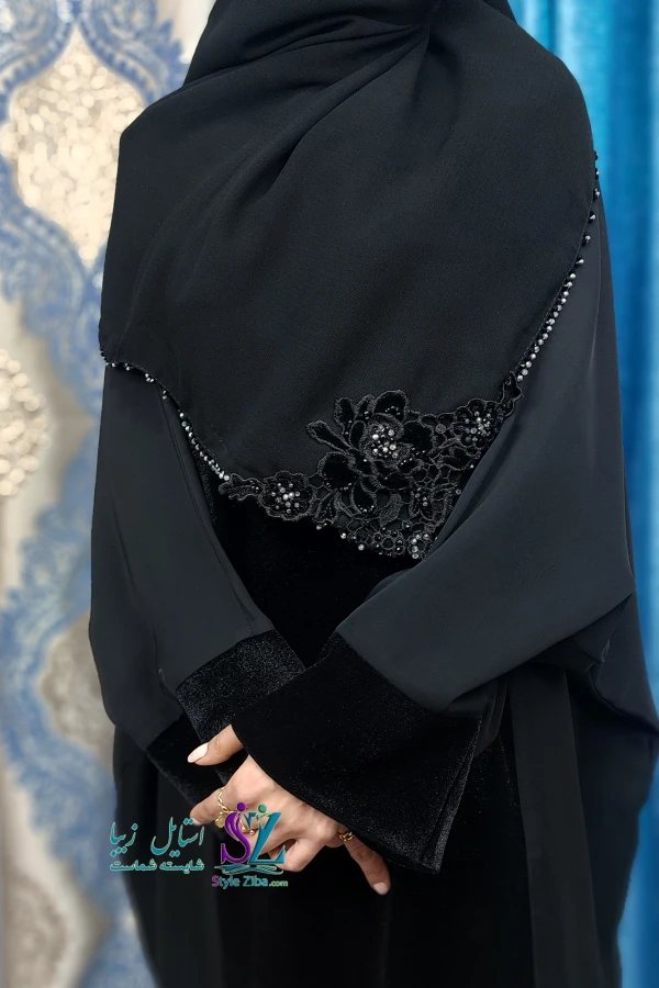 روسری کار دست مشکی لیانا