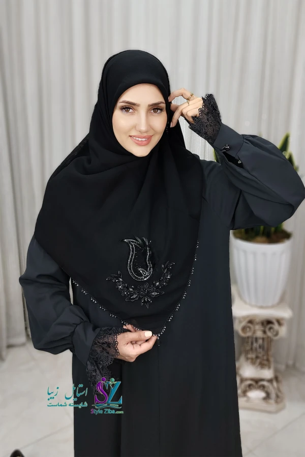 روسری جواهر دوزی شده راحیل