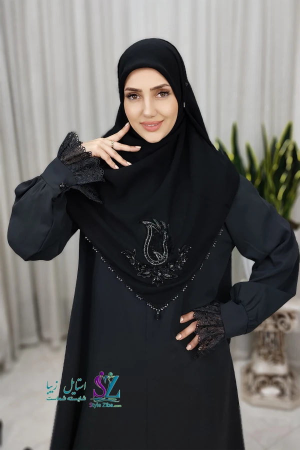 روسری جواهر دوزی شده راحیل