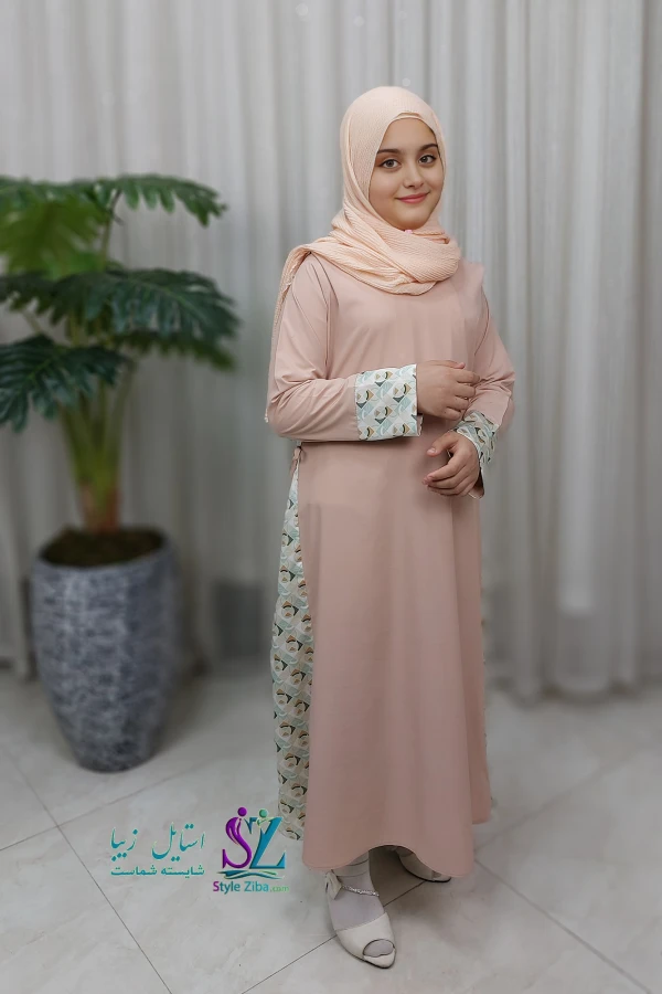 عبا دخترانه سپیده (صورتی)