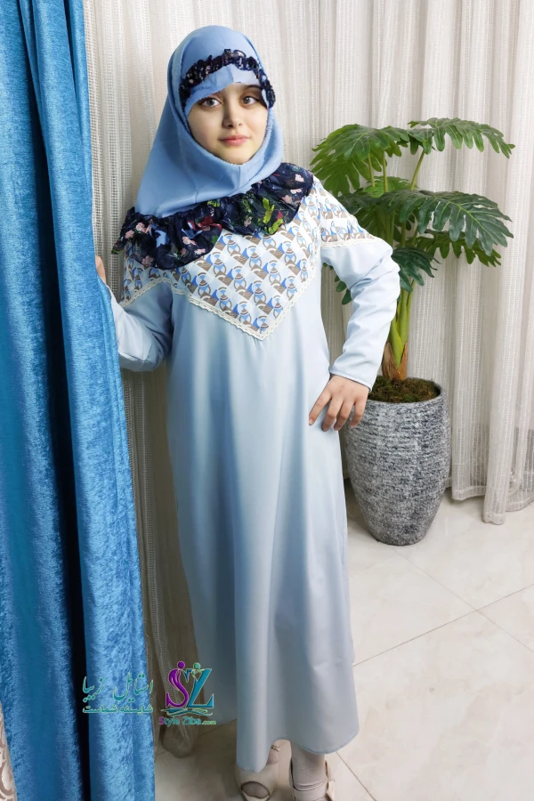 عبا دخترانه شیما (آبی)