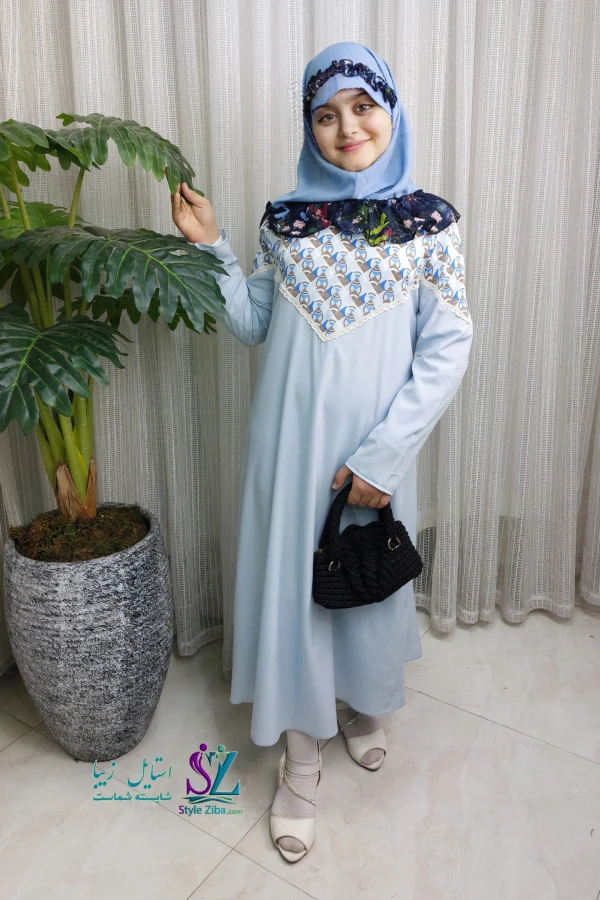 عبا دخترانه شیما (آبی)