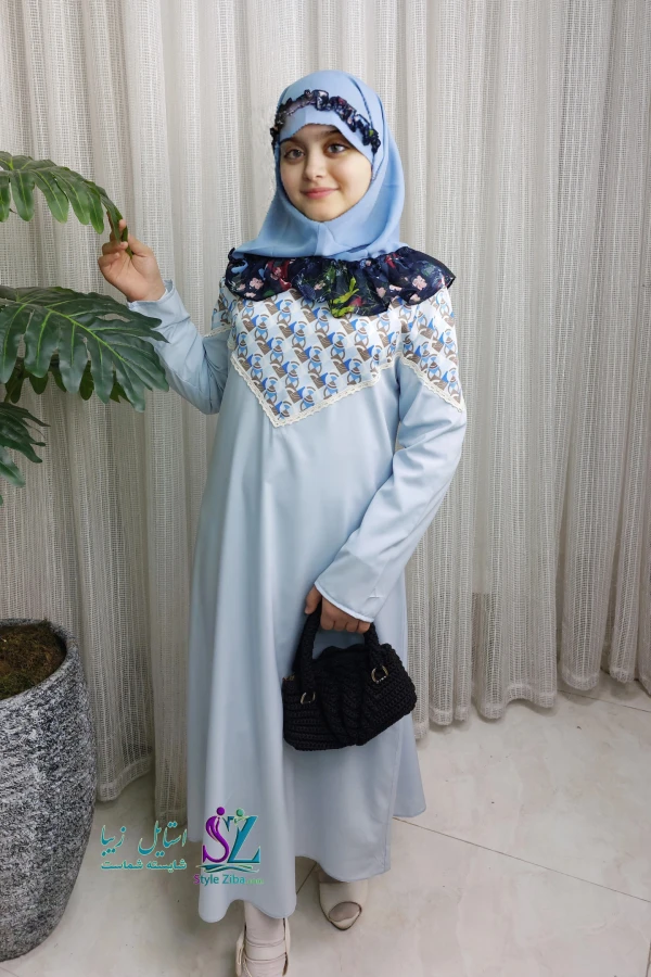 عبا دخترانه شیما (آبی)