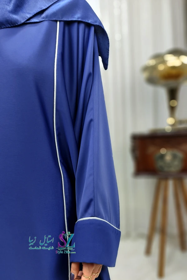 عبا عربی مغزی دوزی ماهور (آبی)