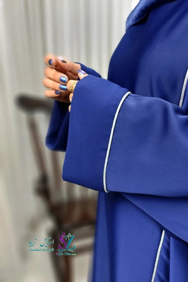 عبا عربی مغزی دوزی ماهور (آبی)