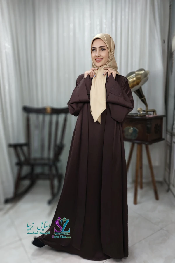 عبا زنانه سوگند(قهوه ای)