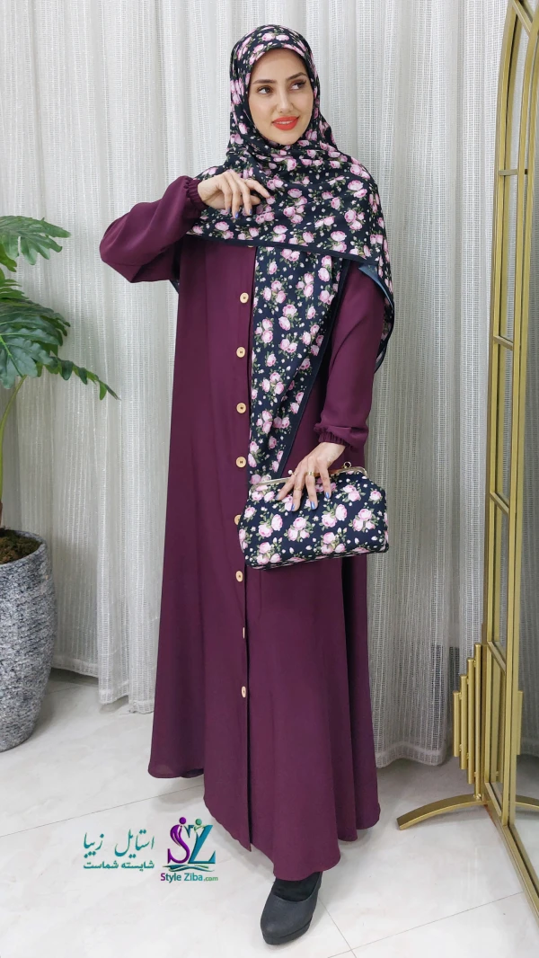 عبا زنانه آروشا (بنفش)