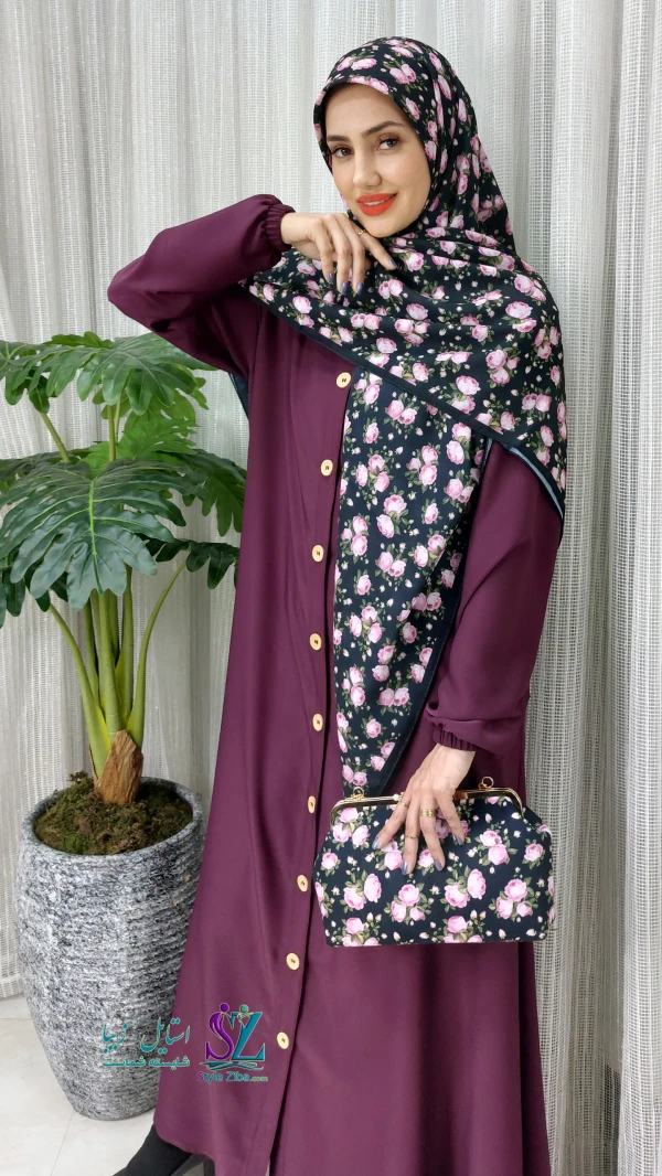 عبا زنانه آروشا (بنفش)