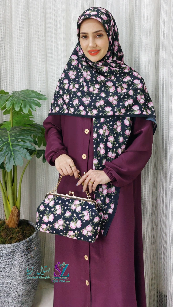 عبا زنانه آروشا (بنفش)