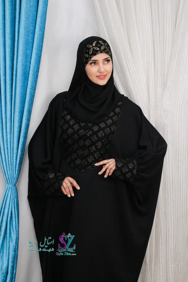 مانتو عبایی سوزن دوزی آنیدا