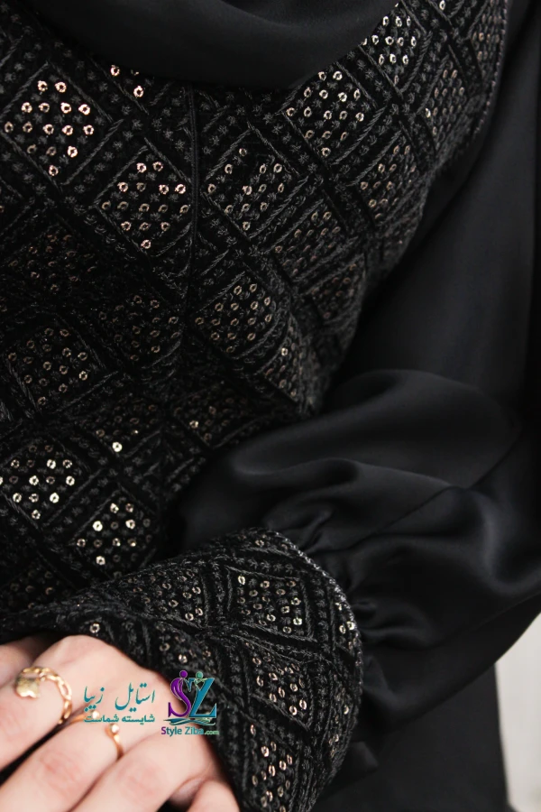 مانتو عبایی سوزن دوزی آنیدا