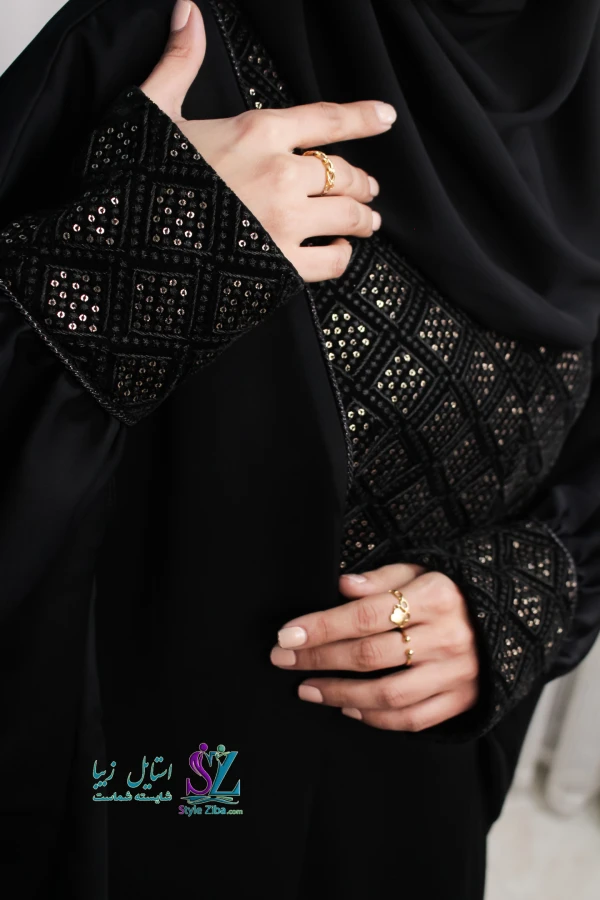 مانتو عبایی سوزن دوزی آنیدا