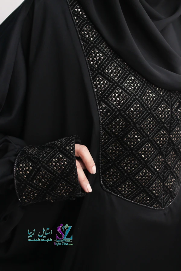 مانتو عبایی سوزن دوزی آنیدا